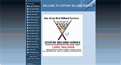 Desktop Screenshot of centurybilliards.net