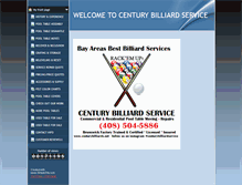 Tablet Screenshot of centurybilliards.net