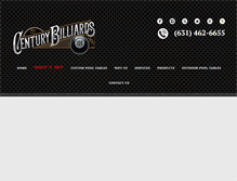 Tablet Screenshot of centurybilliards.com